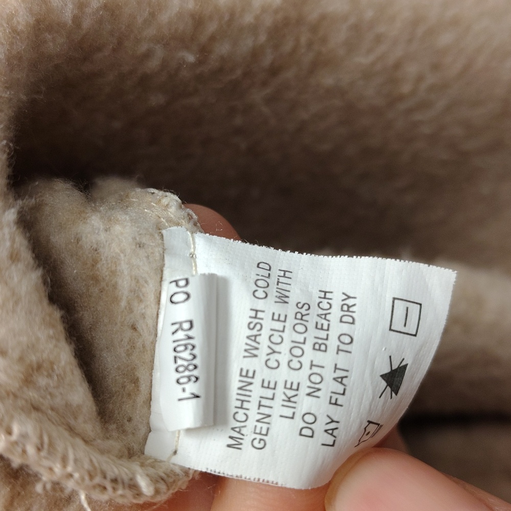 MarleyLilly Brown and Cream Quilted Fleece Pullover - Picture 10 of 11
